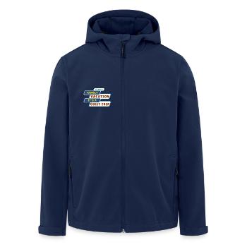 Es ist kein Familienurlaub, es ist ein Schuldtrip - Recycelte Männer Softshell-Jacke von Stanley/Stella - Navy - Vorne - AI Model Male 185 light (185cm)