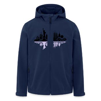 new york skyline - Recycelte Männer Softshell-Jacke von Stanley/Stella - Navy - Vorne - AI Model Male 185 light (185cm)