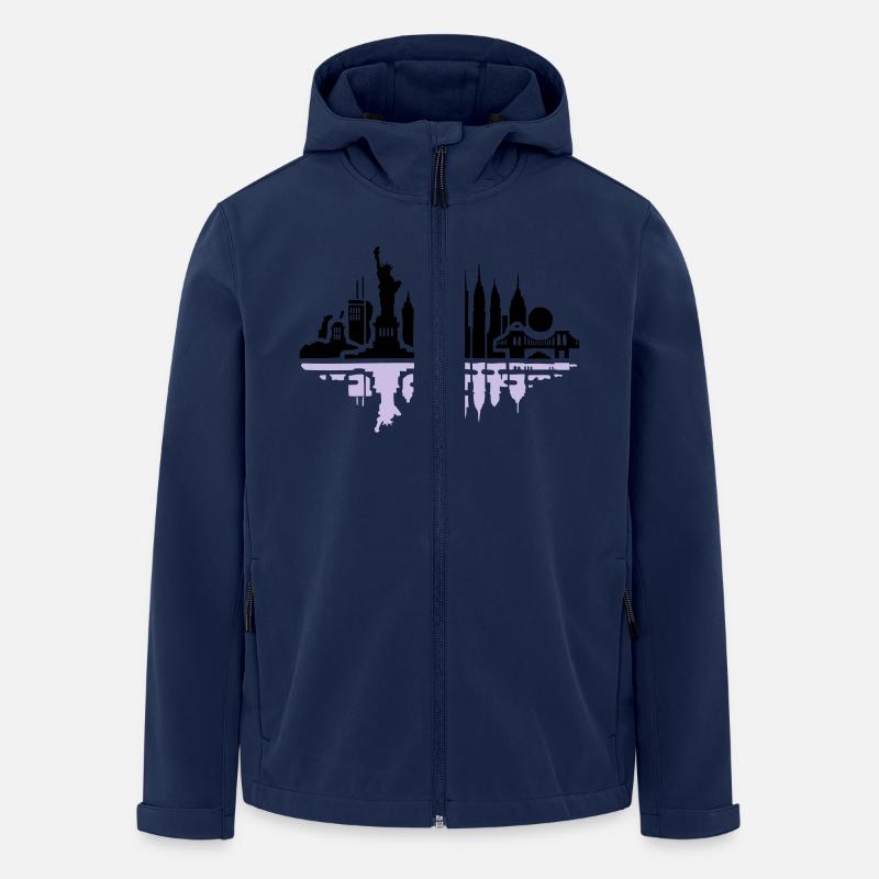 new york skyline - Recycelte Männer Softshell-Jacke von Stanley/Stella - Navy