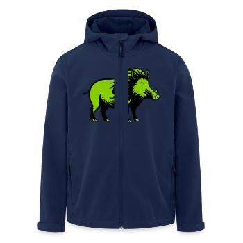 Wild Boar Animal - Men’s Recycled Softshell Jacket by Stanley/Stella - navy - Front - AI Model Male 185 light (185cm)