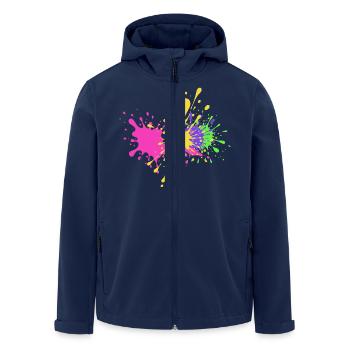 Colorful Blobs Idée Cadeau Skater - Veste softshell homme en polyester recyclé Stanley/Stella - marine - Devant - AI Model Male 185 light (185cm)