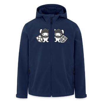 2 Bunnies Knight Sword Shield Armor Helmet Castle - Men’s Recycled Softshell Jacket by Stanley/Stella - navy - Front - AI Model Male 185 light (185cm)