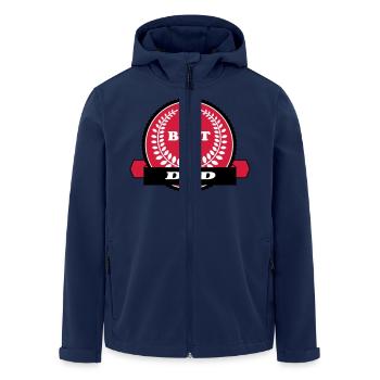 PAPA VATI DAD - Recycelte Männer Softshell-Jacke von Stanley/Stella - Navy - Vorne - AI Model Male 185 light (185cm)