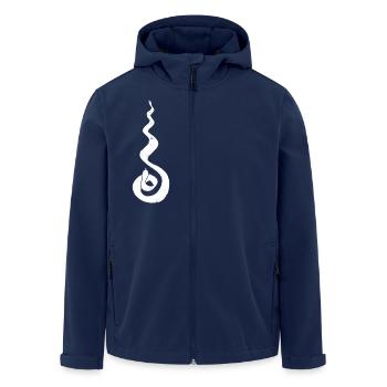 Eine flammende Schlange - Recycelte Männer Softshell-Jacke von Stanley/Stella - Navy - Vorne - AI Model Male 185 light (185cm)