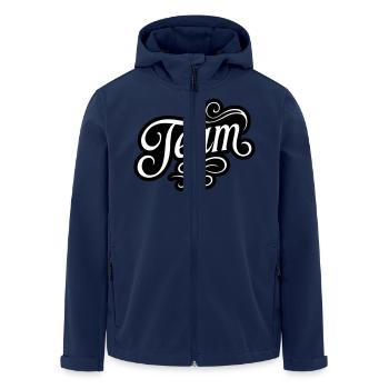 Team - Men’s Recycled Softshell Jacket by Stanley/Stella - navy - Front - AI Model Male 185 light (185cm)