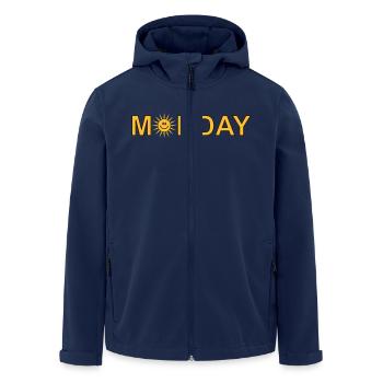 Monday - Men’s Recycled Softshell Jacket by Stanley/Stella - navy - Front - AI Model Male 185 light (185cm)