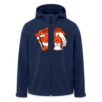 Bunny King Crown Queen Couple Ruler Love - Men’s Recycled Softshell Jacket by Stanley/Stella - navy - Front - AI Model Male 185 light (185cm)