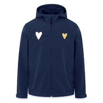 Ligne du cœur horizontale - Veste softshell homme en polyester recyclé Stanley/Stella - marine - Devant - AI Model Male 185 light (185cm)