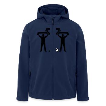Football Fan Silhouette - Men’s Recycled Softshell Jacket by Stanley/Stella - navy - Front - AI Model Male 185 light (185cm)