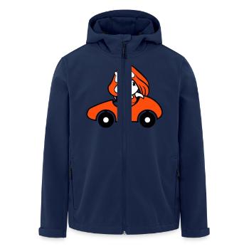 Vogel Dame Frau weiblich Auto fahren Ente Entlein - Recycelte Männer Softshell-Jacke von Stanley/Stella - Navy - Vorne - AI Model Male 185 light (185cm)