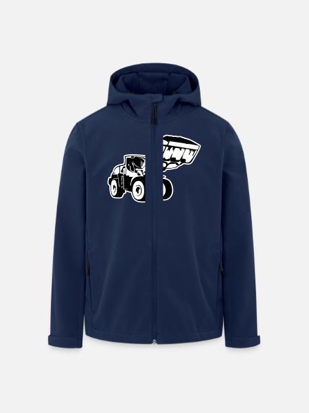 Radlader, Wheel Loader (2 color) - Recycelte Männer Softshell-Jacke von Stanley/Stella - Navy