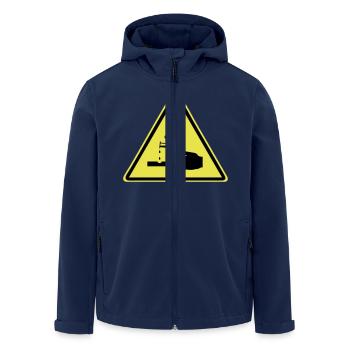 Vorsicht Ätzend! - Recycelte Männer Softshell-Jacke von Stanley/Stella - Navy - Vorne - AI Model Male 185 light (185cm)