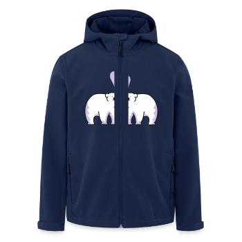 Eisbären verliebt - Recycelte Männer Softshell-Jacke von Stanley/Stella - Navy - Vorne - AI Model Male 185 light (185cm)