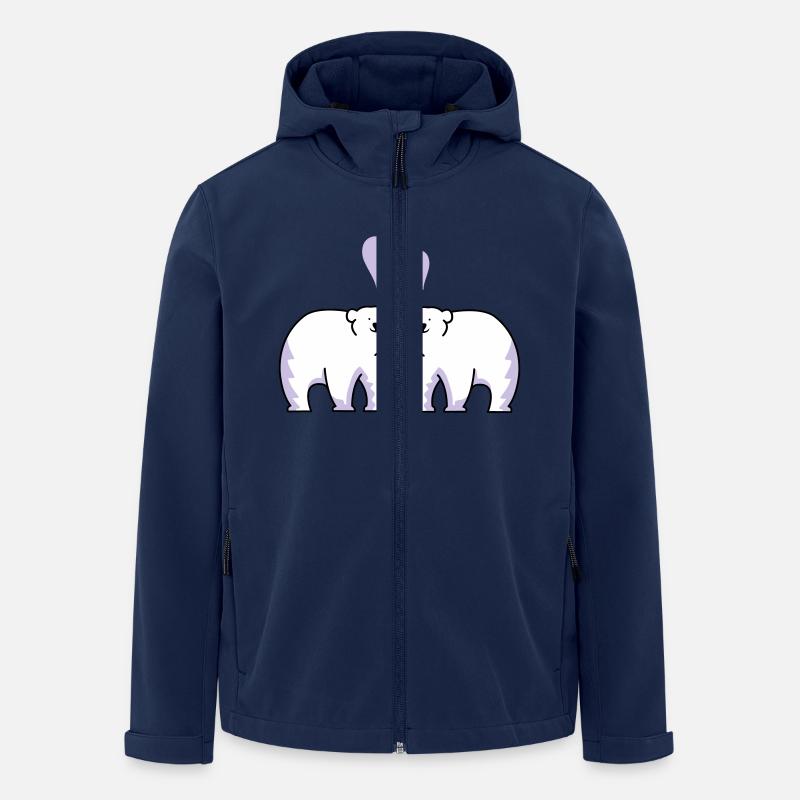 Eisbären verliebt - Recycelte Männer Softshell-Jacke von Stanley/Stella - Navy