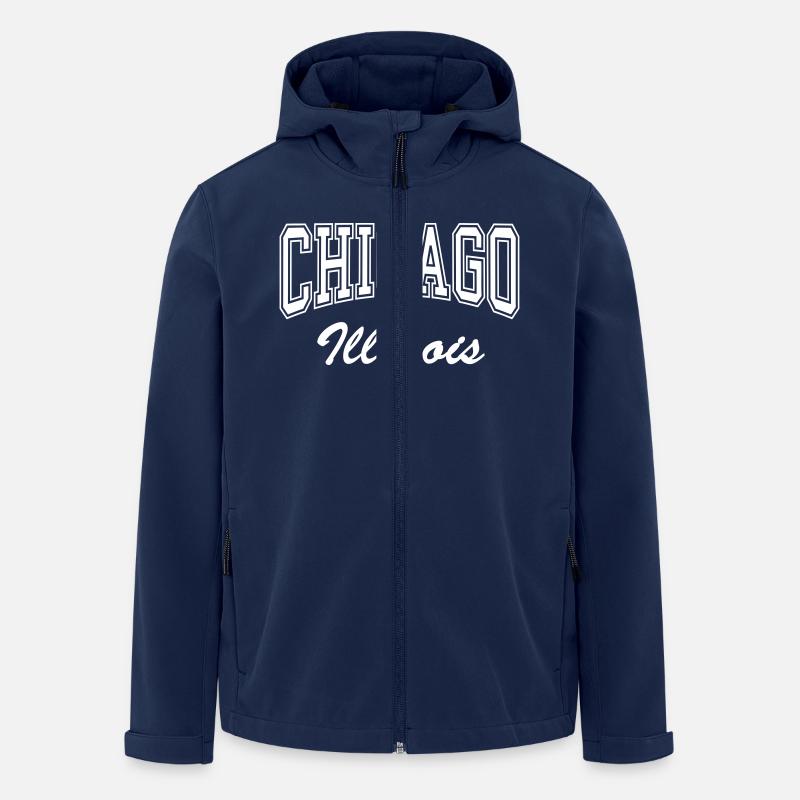 chicago_illinois - Recycelte Männer Softshell-Jacke von Stanley/Stella - Navy