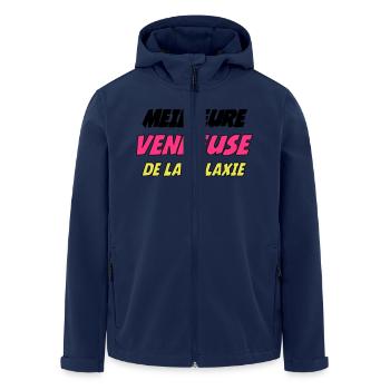 MEILLEURE VENDEUSE DE LA GALAXIE - Veste softshell homme en polyester recyclé Stanley/Stella - marine - Devant - AI Model Male 185 light (185cm)