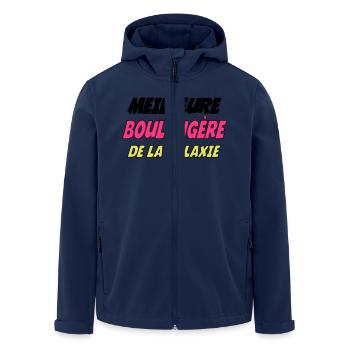 MEILLEURE boulangère DE LA GALAXIE - Veste softshell homme en polyester recyclé Stanley/Stella - marine - Devant - AI Model Male 185 light (185cm)