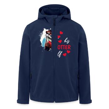 Otter half liebe geschenk - Recycelte Männer Softshell-Jacke von Stanley/Stella - Navy - Vorne - AI Model Male 185 light (185cm)