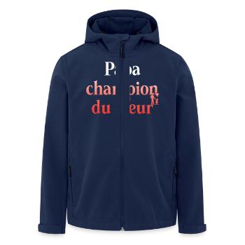 papa père papou humour blague cadeau 5 - Veste softshell homme en polyester recyclé Stanley/Stella - marine - Devant - AI Model Male 185 light (185cm)