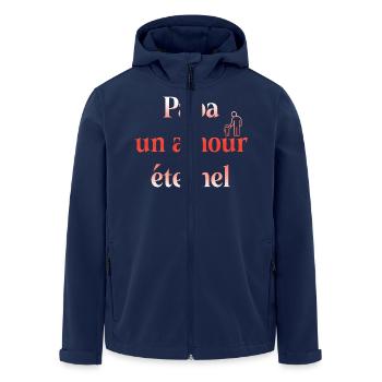 papa père papou humour blague cadeau - Veste softshell homme en polyester recyclé Stanley/Stella - marine - Devant - AI Model Male 185 light (185cm)