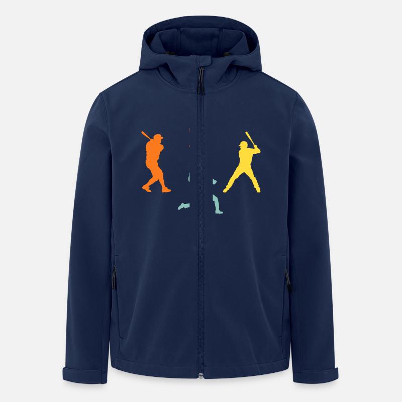 Joueur de baseball Evolution Baseball - Veste softshell homme en polyester recyclé Stanley/Stella - marine