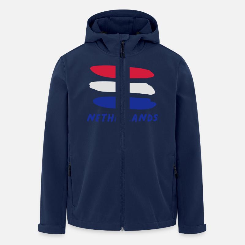 Netherlands - Recycelte Männer Softshell-Jacke von Stanley/Stella - Navy