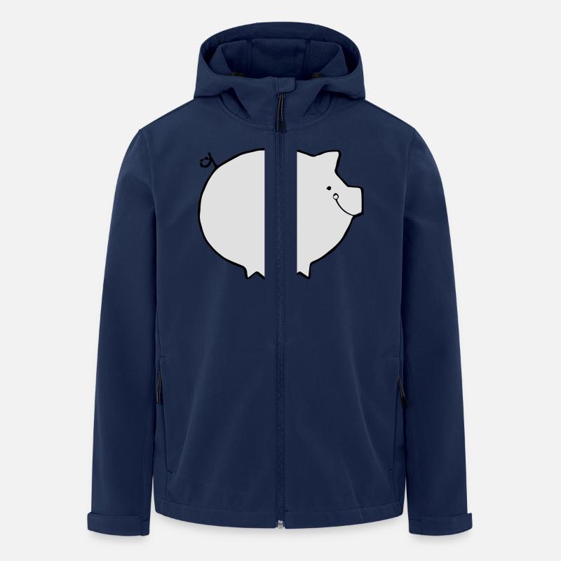 pig - Recycelte Männer Softshell-Jacke von Stanley/Stella - Navy