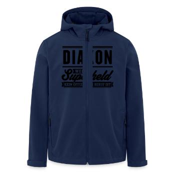 Superheld Diakon - Recycelte Männer Softshell-Jacke von Stanley/Stella - Navy - Vorne - AI Model Male 185 light (185cm)