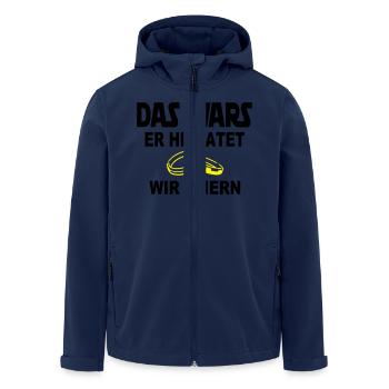das wars - ringe 2-- - Recycelte Männer Softshell-Jacke von Stanley/Stella - Navy - Vorne - AI Model Male 185 light (185cm)