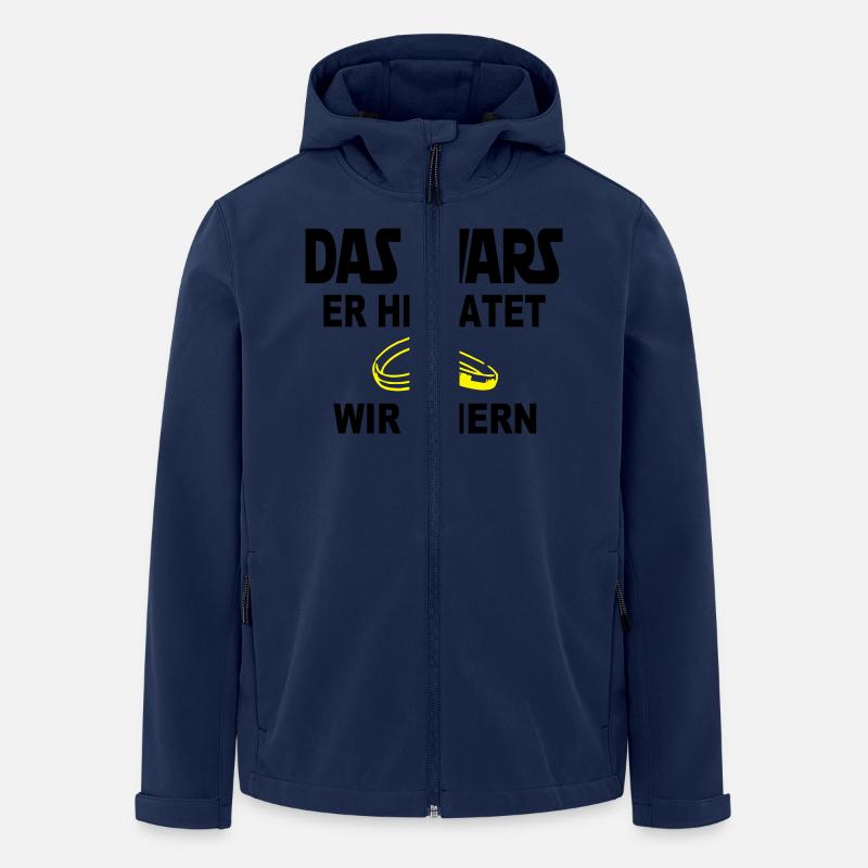 das wars - ringe 2-- - Recycelte Männer Softshell-Jacke von Stanley/Stella - Navy
