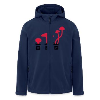 Mushrooms, psilocybin food killing flies - Men’s Recycled Softshell Jacket by Stanley/Stella - navy - Front - AI Model Male 185 light (185cm)