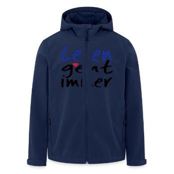 Lesen geht immer! - Recycelte Männer Softshell-Jacke von Stanley/Stella - Navy - Vorne - AI Model Male 185 light (185cm)