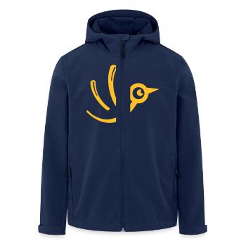 Little Bird - Men’s Recycled Softshell Jacket by Stanley/Stella - navy - Front - AI Model Male 185 light (185cm)