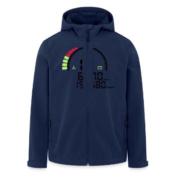 counter anniversary years 18 years - Men’s Recycled Softshell Jacket by Stanley/Stella - navy - Front - AI Model Male 185 light (185cm)