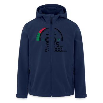 Jahre 25 Jahre Jubiläum Meter - Recycelte Männer Softshell-Jacke von Stanley/Stella - Navy - Vorne - AI Model Male 185 light (185cm)