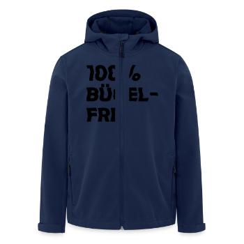 100% non-iron, wrinkled - Men’s Recycled Softshell Jacket by Stanley/Stella - navy - Front - AI Model Male 185 light (185cm)