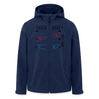 Simply supported beams - (q times square l) eighth - Men’s Recycled Softshell Jacket by Stanley/Stella - navy - Front - AI Model Male 185 light (185cm)