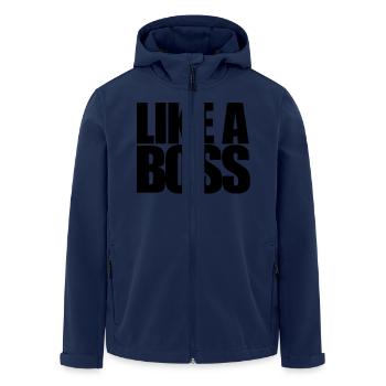 Like a Boss - Recycelte Männer Softshell-Jacke von Stanley/Stella - Navy - Vorne - AI Model Male 185 light (185cm)