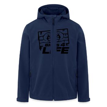 bros_for_life_f1 - Veste softshell homme en polyester recyclé Stanley/Stella - marine - Devant - AI Model Male 185 light (185cm)
