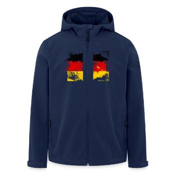 Allemagne style de graffiti grunge flag - Veste softshell homme en polyester recyclé Stanley/Stella - marine - Devant - AI Model Male 185 light (185cm)