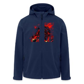 Guitar Splash - Men’s Recycled Softshell Jacket by Stanley/Stella - navy - Front - AI Model Male 185 light (185cm)