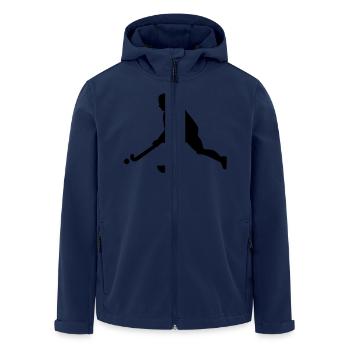 Field hockey - Men’s Recycled Softshell Jacket by Stanley/Stella - navy - Front - AI Model Male 185 light (185cm)