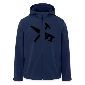 Saw hammer - Men’s Recycled Softshell Jacket by Stanley/Stella - navy - Front - AI Model Male 185 light (185cm)