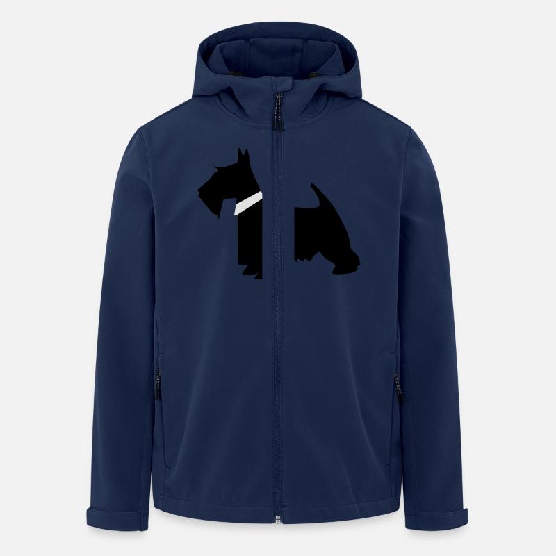 black scottish terrier - Recycelte Männer Softshell-Jacke von Stanley/Stella - Navy