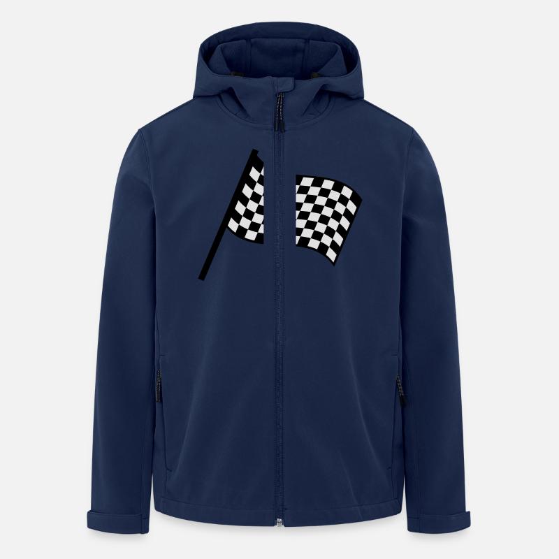 racing_flag - Recycelte Männer Softshell-Jacke von Stanley/Stella - Navy