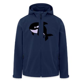 Orka - Orca - Wal - Whale - Recycelte Männer Softshell-Jacke von Stanley/Stella - Navy - Vorne - AI Model Male 185 light (185cm)