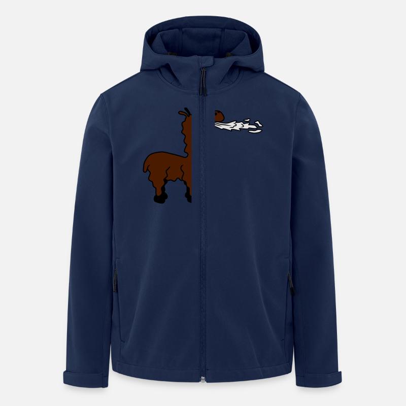 Spitting Llama - Recycelte Männer Softshell-Jacke von Stanley/Stella - Navy