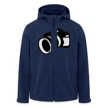 Kamera - Recycelte Männer Softshell-Jacke von Stanley/Stella - Navy - Vorne - AI Model Male 185 light (185cm)