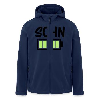 Sohn - Akku - Recycelte Männer Softshell-Jacke von Stanley/Stella - Navy - Vorne - AI Model Male 185 light (185cm)