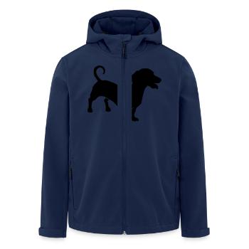 Dackel - Recycelte Männer Softshell-Jacke von Stanley/Stella - Navy - Vorne - AI Model Male 185 light (185cm)
